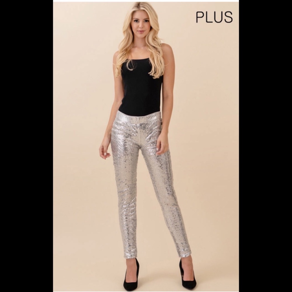 Sequin Skinny Pants - Picture 4 of 7